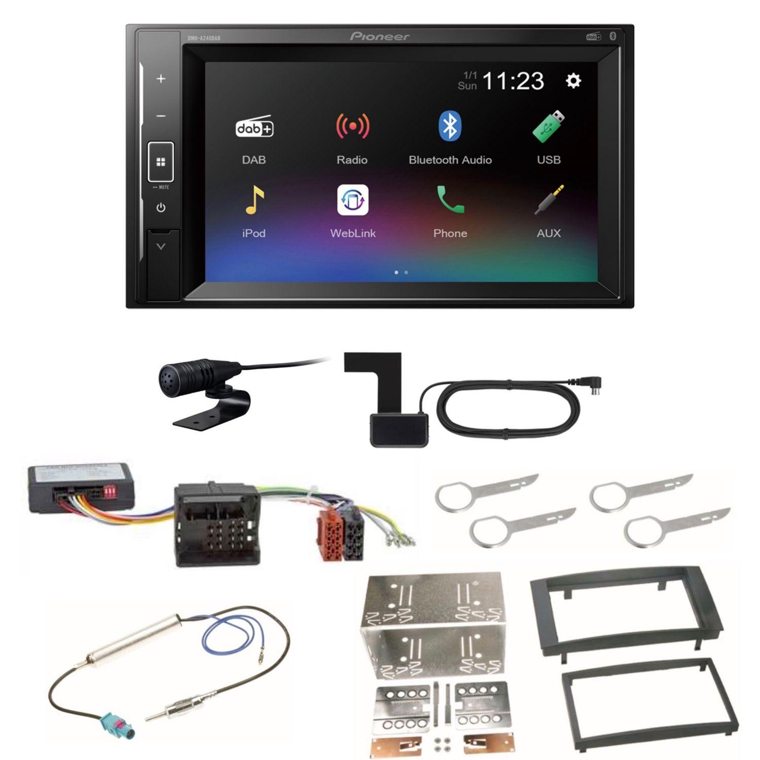 Pioneer DMH-A240DAB USB MP3 Bluetooth Autoradio DAB+ Einbauset für T5