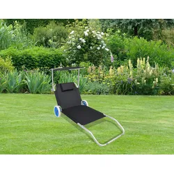Gartenliege Schwarz