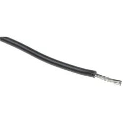RS PRO, Kabelleitung, UL11028 Hook-up wire 24AWG Black 100m (100 m)