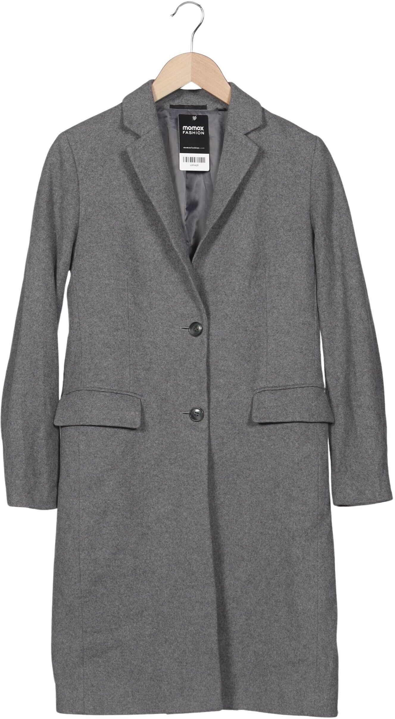 uniqlo Damen Mantel, Grau, Gr. XS, Wolle / Kaschmir / Synthetik - Second Hand