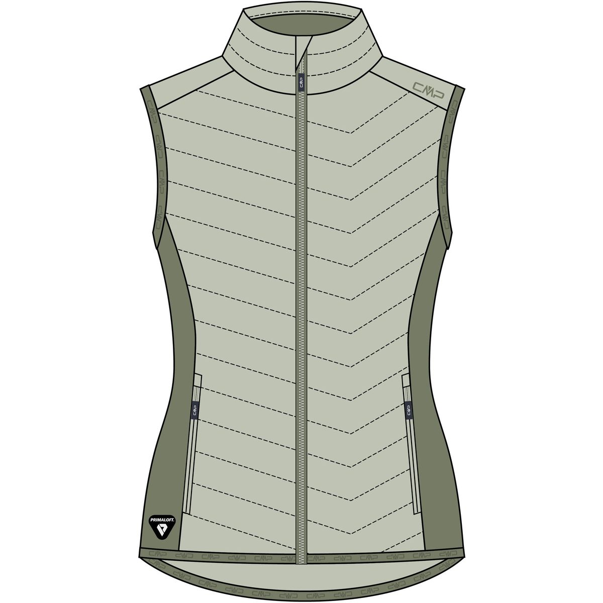 CMP Woman Vest Hybrid pistacchio (F406) 42 36Z5166-F406-42