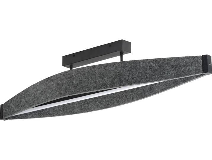 OSRAM Decor Flat Filz LED Deckenleuchte 23W 3000K 800lm Grau, Deckenlampe, Filz, Aluminium, fest verbaut