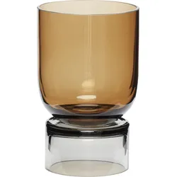 Hübsch Vase 18 cm kelchförmig bernsteinfarben