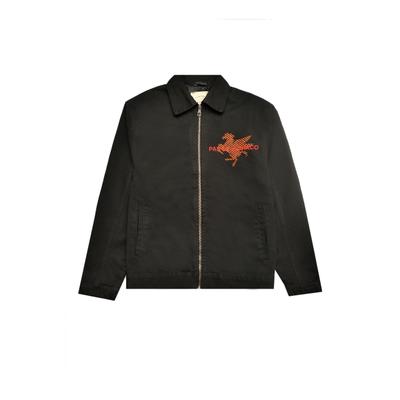 Langmantel PAS DE MONACO "Pas De Monaco CANVAS RACE JACKET", Herren, Gr. XL, schwarz, 95% Baumwolle, 5% Elasthan, normal, amerikanischer Ausschnitt, Mäntel