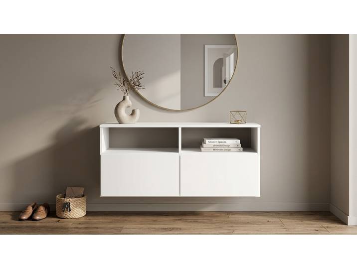 Schubladenschrank mit Wandhalterung MDF Beschichtet MDF Weiß matt
