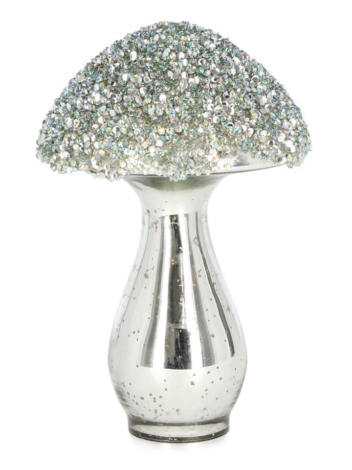 Bizzotto Dekofigur "Mushroom" in Silber - (H)19 cm - onesize