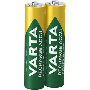 Varta Akku Recharge Power 56703, 1,2 V, 800 mAh, AAA, NiMH, 2 Stück