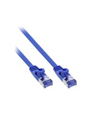 InLine Patchkabel flach U/FTP Cat.6A blau 10m Blau (71800B)
