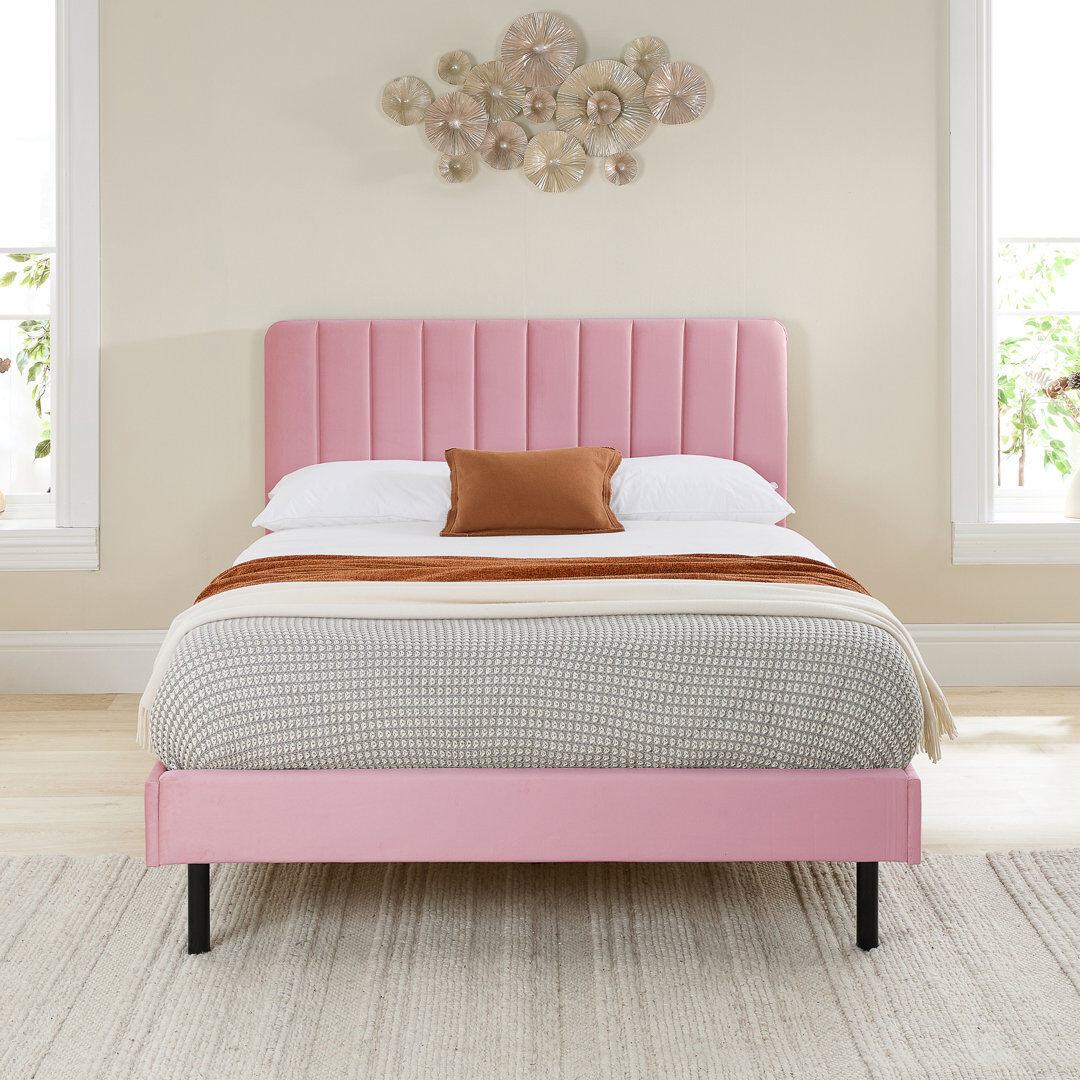 Fairmont Park Marguerite Upholstered Bed Pink Small Double (4')