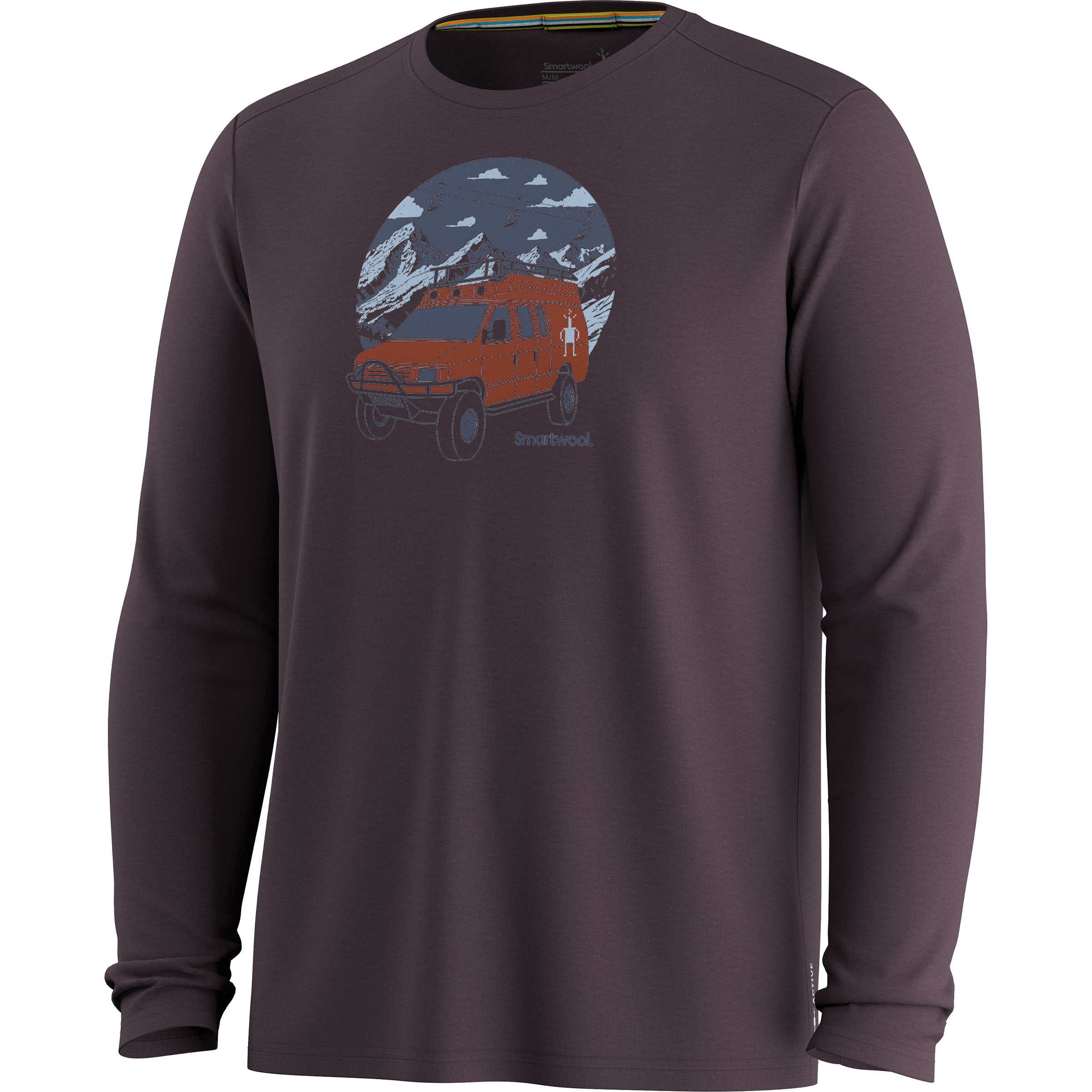 Smartwool First Chair Pursuit Active Herren Longsleeves grau Größe S Lifestyle Schnell trocknend Merinowolle