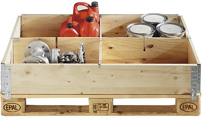 kaiserkraft Teiler für Aufsatzrahmen aus Holz, für Rahmen H 200 mm, LxB 1200 x 800 mm, 4 Fächer