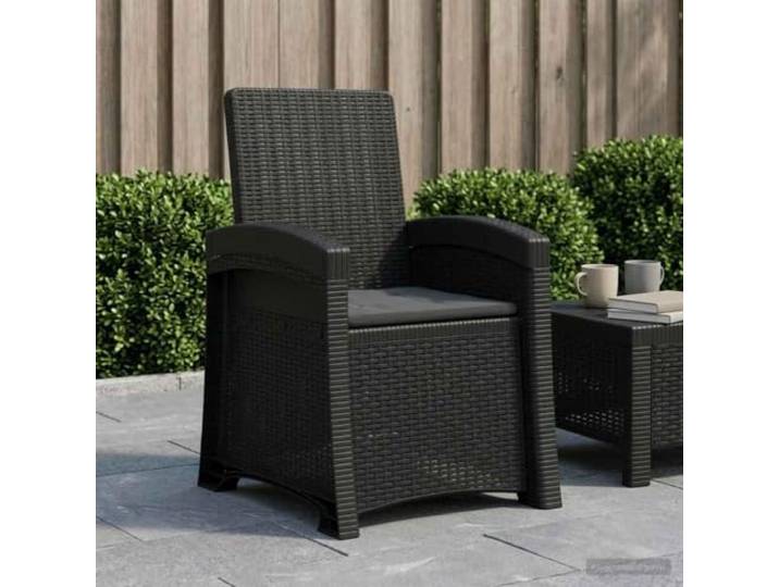 HPUYRFG Verstellbarer Liegesessel Garten Rattan-Optik Anthrazit PP Outdoor 3-fach verstellbar, wetterbeständig, stabiler Rahmen, leicht zu reinigen, für Terrasse Balkon Garten