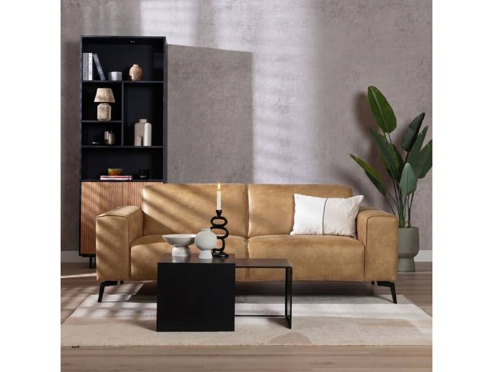 Bronx71 Leder Sofa Vegas 2,5-Sitzer beige