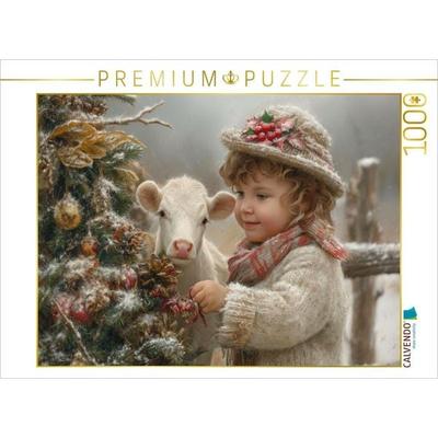 CALVENDO Puzzle Weihnachtszauber auf dem Bauernhof | 1000 Teile Lege-Größe 64x48cm Foto-Puzzle für glückliche Stunden