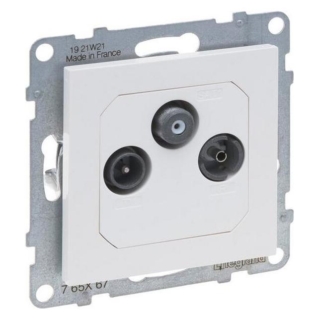 Legrand SEANO Einzeldose TV-R-SAT, Sternverkabelung HD-TV (Antennendose) (765167)