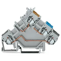 Wago 280-560 3-Leiter-Initiatorenklemme,mit farbig bedruckten Leitereinführungen,2,5 mm2,grau 280560  - 50 Stück