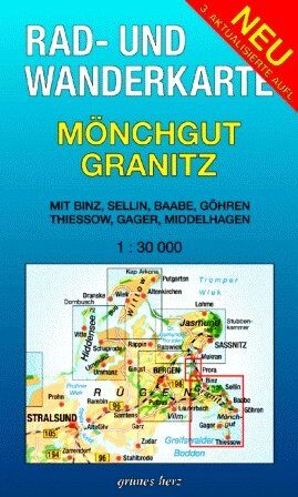 Lutz Gebhardt - Mönchgut, Granitz 1 : 30 000 Rad- und Wanderkarte: Mit Binz, Sellin, Baabe, Göhren, Thiessow, Gager, Middelhagen - Preis vom 09.10.2026 07:28:09 h