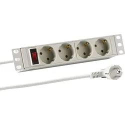 EFB EK631DE.11GR - 10" Steckdosenleiste, 1HE, 4-fach, grau