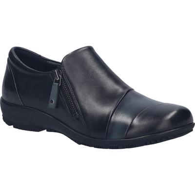 Schnürschuh JOSEF SEIBEL "Charlotte 19, schwarz-tanne", Damen, Gr. 39, schwarz (schwarz, tanne), Schuhe Schnürschuh