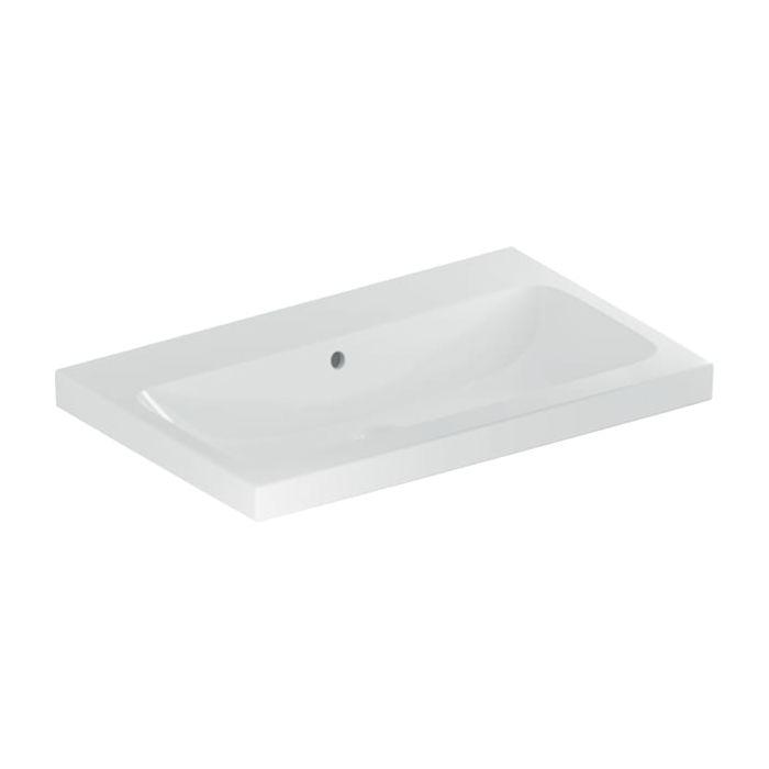 Geberit iCon light Waschtisch 501835003 70x48cm, ohne Hahnloch, mit Überlauf, weiß