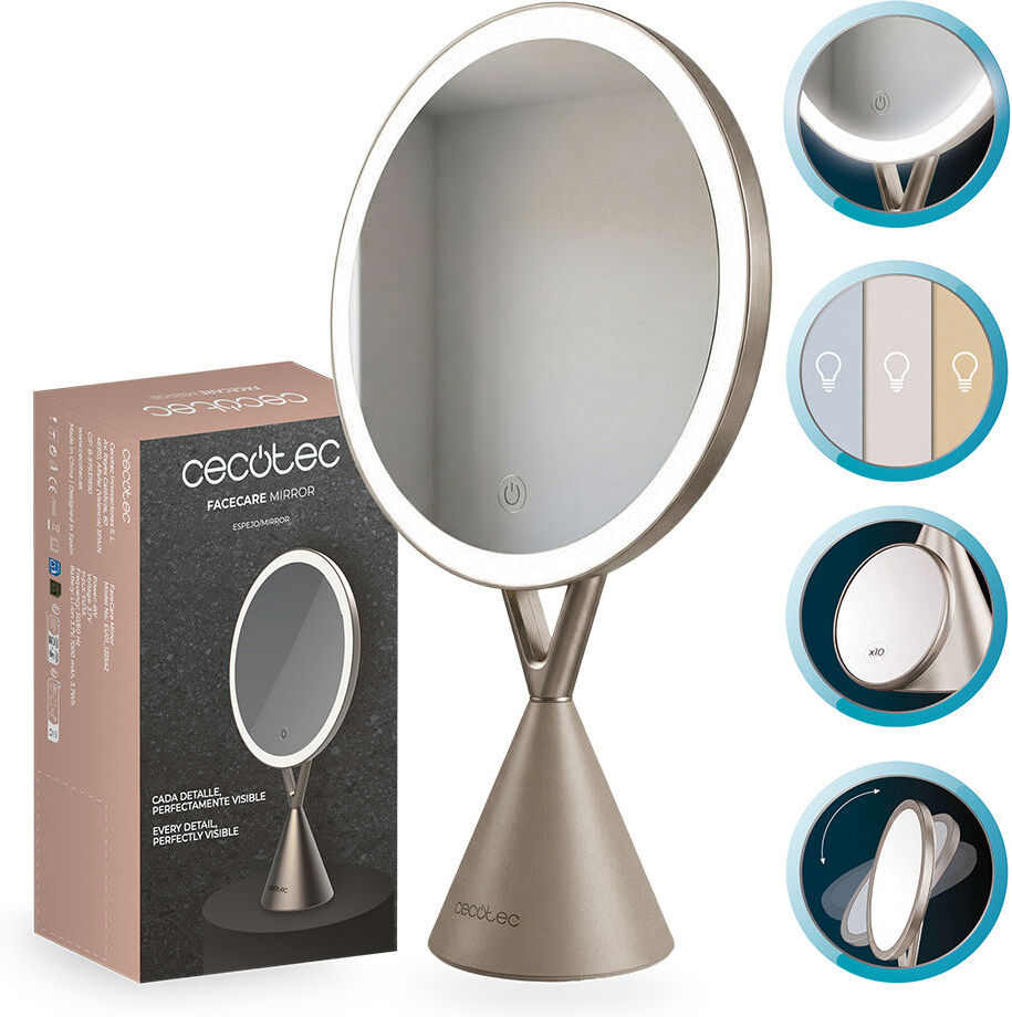 Cecotec Espelho de maquiagem para cuidados faciais (1 unidade)
