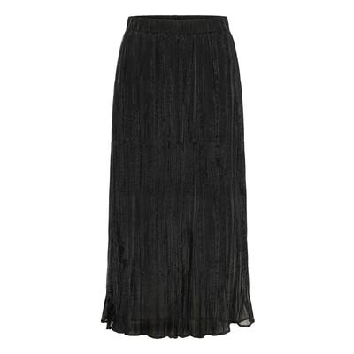 Midirock KAFFE "Damen Rock KApery", Damen, Gr. 44, schwarz (schwarz deep), Obermaterial: 100% Polyester PES., Röcke