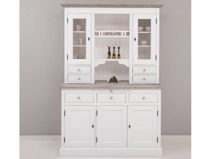 Buffetschrank Vintage weiß mit Eiche Kranz