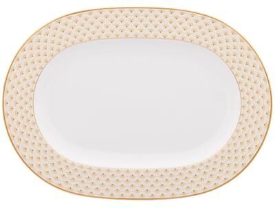 "Noritake Trocadero Gold Oval Platter, 16"""