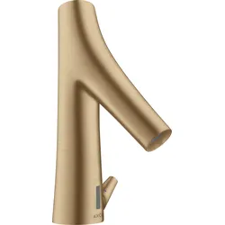 hansgrohe AXOR Starck Organic Waschtischmischer, Elektronik, Netzbetrieb, mit Temperaturregulierung, Ausladung 117mm, 12173140, Farbe: Brushed Bronze