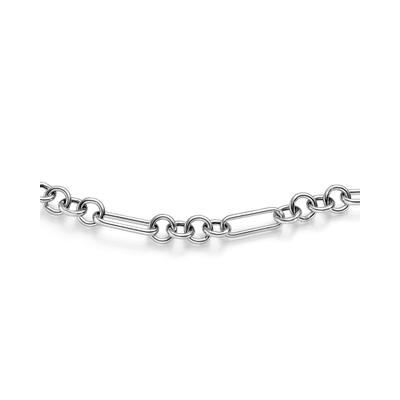 Kette ohne Anhänger ADELIA´S "Collier Halskette aus Silber rhodiniert rhodiniert", silber, Halsketten, Herren, 50cm, Silber 925 (Sterlingsilber)