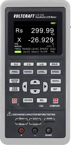 VOLTCRAFT LCR-500 LCR Messbrücke digital Datenlogger CAT I Anzeige (Counts): 40000