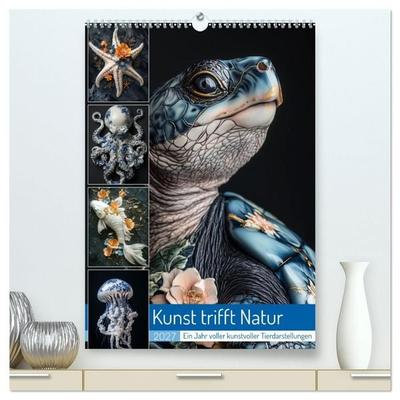 Kunst trifft Natur (hochwertiger Premium Wandkalender 2027 DIN A2 hoch), Kunstdruck in Hochglanz
