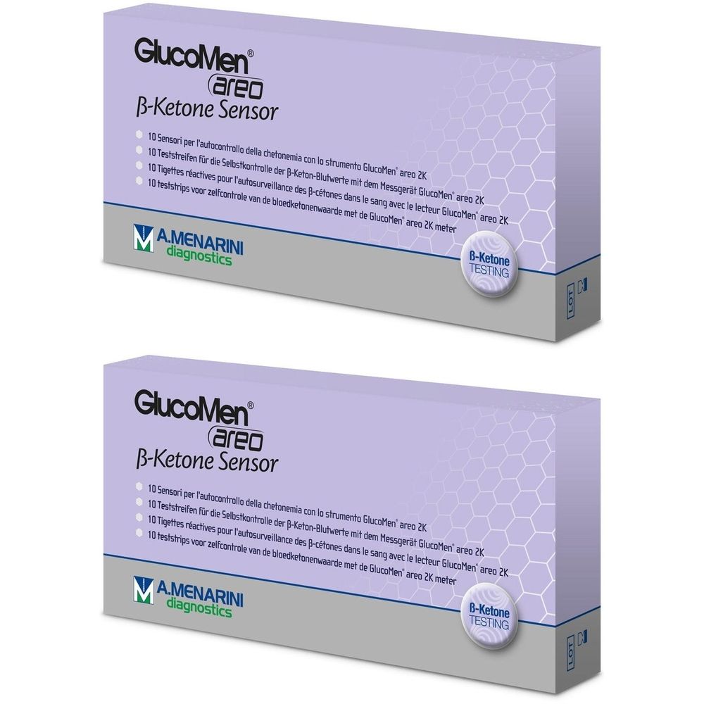Glucomen areo 2K ß-Ketone Sensor Teststreifen 2x 2x10 St