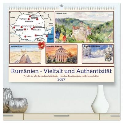 Rumänien - Vielfalt und Authentizität (hochwertiger Premium Wandkalender 2027 DIN A2 quer), Kunstdruck in Hochglanz