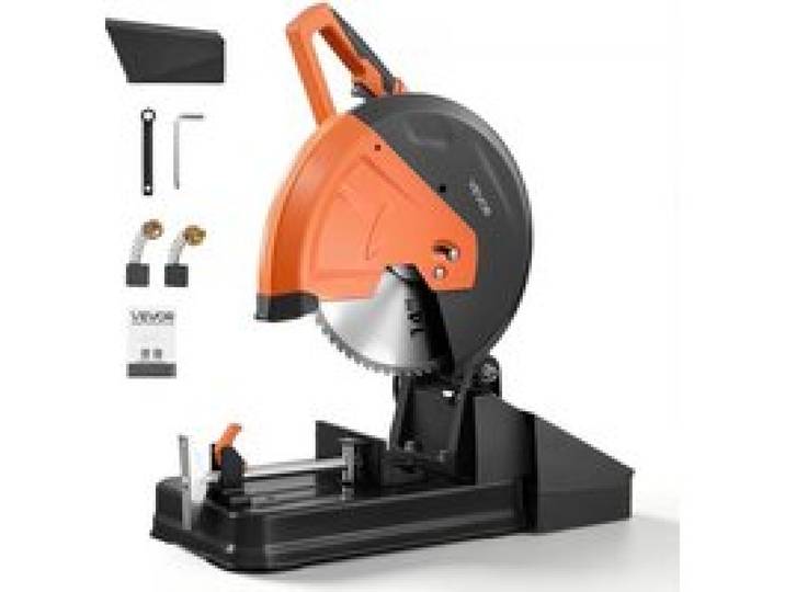 VEVOR Metalltrennsäge Kappsäge 355mm Trennscheibe 2800W Motor Gehrungssäge, zum Schneiden von Metall, Einstellbarer Winkel von -45° bis 45°, Trockenschneiden, mit Klingenschutz & Späneauffangbehälter