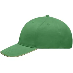 Basecal Light Brushed "MB6541" 6-Panel-Sandwich - green/beige