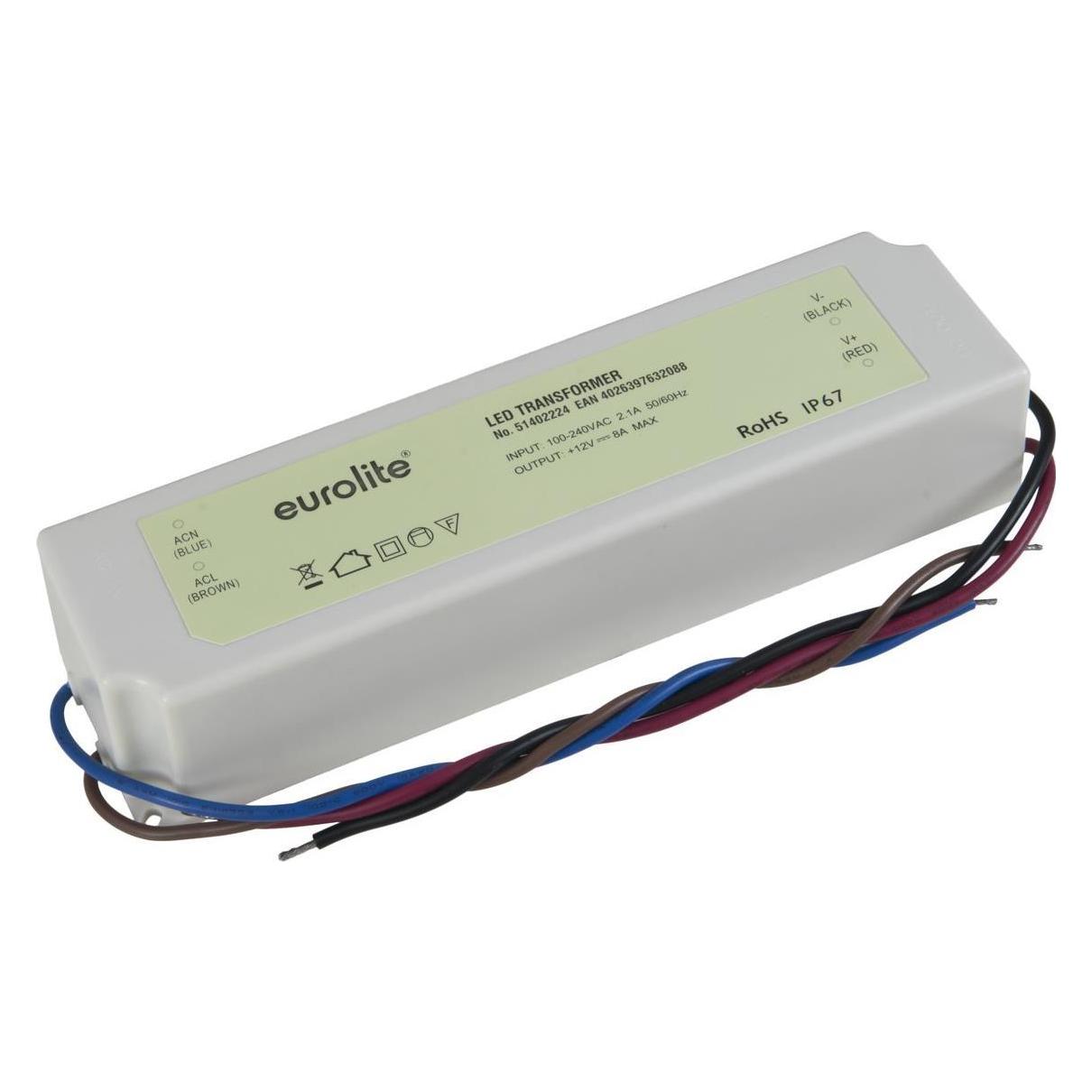 Eurolite Elektronischer Trafo, 12V, 8A, IP67 (51402226)