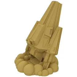 Feldherr Würfelturm Starfinder Gold – 3D-gedruckt, modular, abnehmbares Dach (Kunststoff)