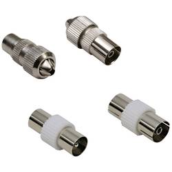 BKL Electronic 0403542 Koax-Adapter-Set Metall Anschlüsse: Koax-Stecker IEC, Koax-Buchse IEC 1 Set