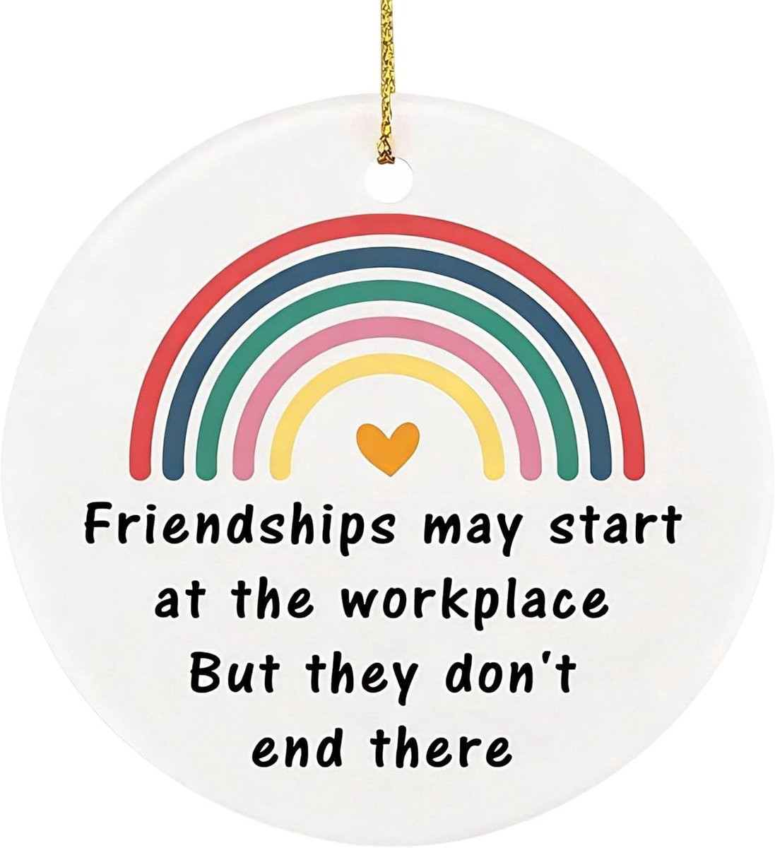 Acryl Ornament met Regenboogontwerp en Inspirerende Quote als Afscheidscadeau voor Collega's