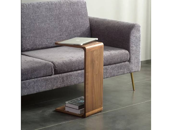 Table d'Angle Nordique en Bois Massif, Simple, Japonaise, Meuble de Salon Moderne