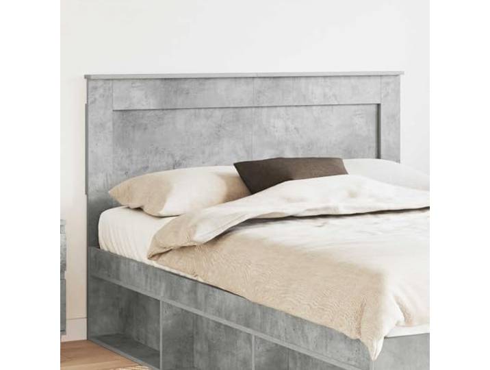 RJPLMFV Kopfteil Beton, Grau, 160 cm, Holz Modernes Design, sorgfältige Rückenverarbeitung, einfache Montage zu zweit, Pflege mit trockenem Tuch
