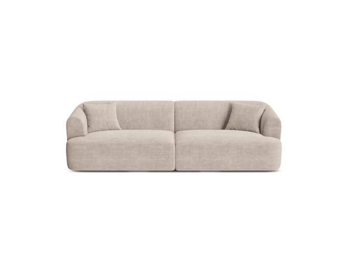Cosmopolitan Design Modulares-Sofa Campi aus Cord cappuccino 4 Sitzplätze, Cappuccino, 90x70x255 cm, Wohnzimmer, Sofas & Couches, Sofas