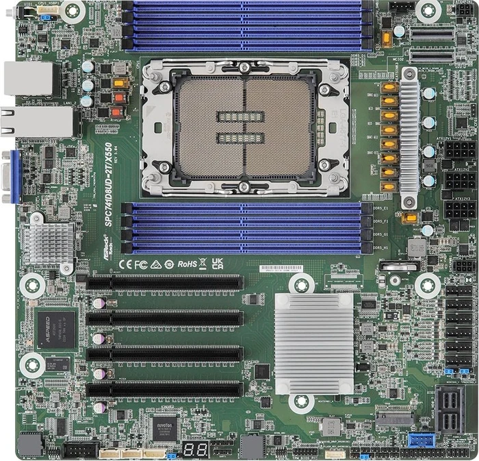 ASRock Rack SPC741D8UD-2T/X550 - motherboard - deep micro atx - LGA4677 Socket-E - Intel C741 Mainboard - Intel C741 - Intel LGA4677 - DDR5 RAM - Deep micro atx