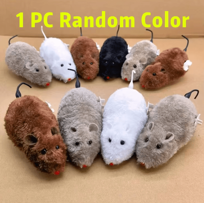 Inspire Curations WhiskerChase Self Moving Mechanical Mouse Cat Toy Set (4 Pack) 1pcs