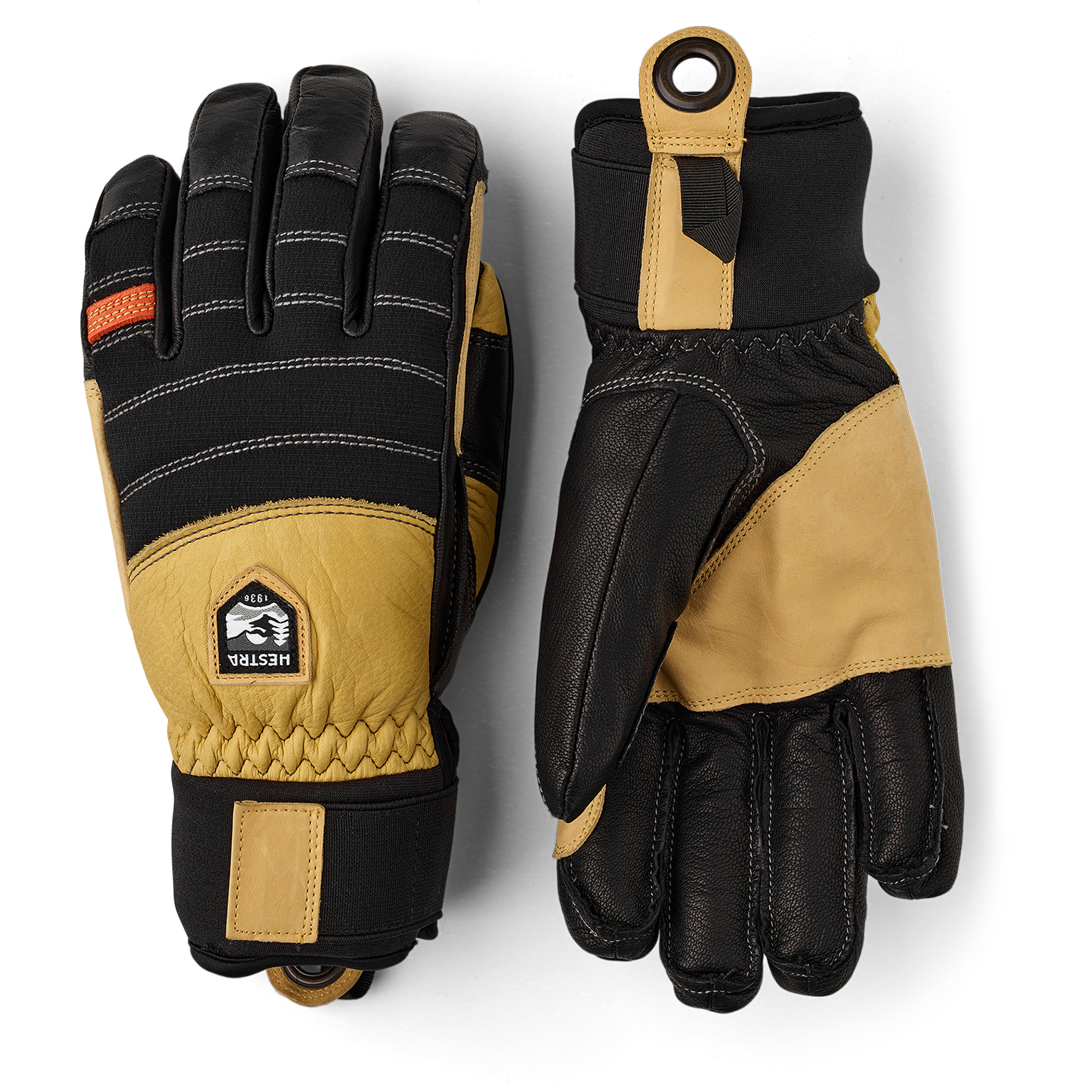 Hestra Army Leather Ascent Fingerhandschuhe schwarz Größe 7 Bergsteigen | Hochtour Wasserabweisend