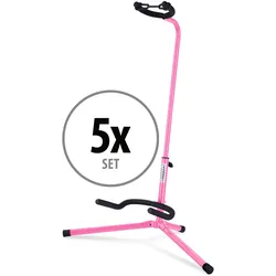 Classic Cantabile GS-30 PK Gitarrenständer (leicht) Pink 5x Set