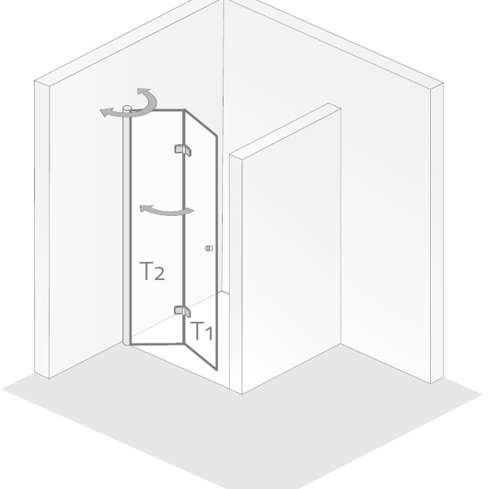 HSK Duschkabinenbau KG HSK Exklusiv 2.0 Drehfalttür Nische 4806xxx