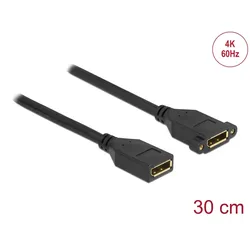 DELOCK DisplayPort 1.2 Kabel BU zu BU -> Einbau 4K/60Hz 30cm