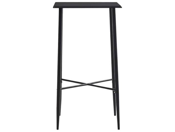 KDACVBMG Bartisch, Schwarz, 60 x 60 x 111 cm, MDF, Beine aus Stahl Modernes Design, Bistro-Stil, MDF-Platte, Stahlgestell, Küche, Esszimmer, kleine Räume